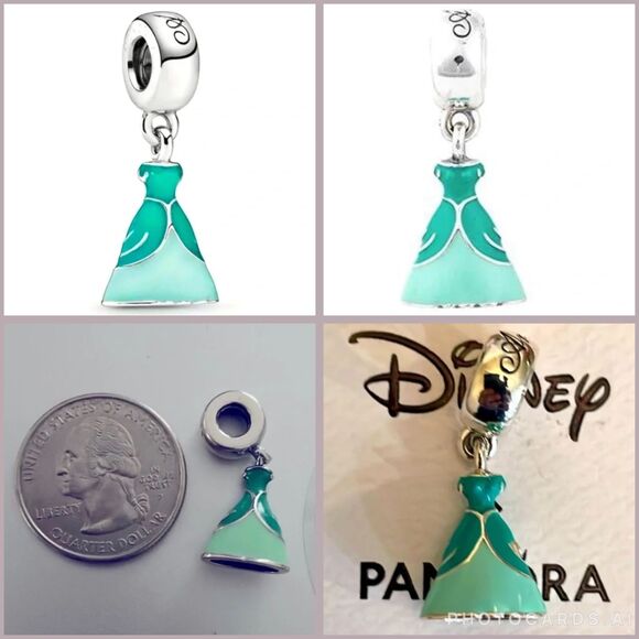 4x NWOT Ariel The Little Mermaid Disney Pandora FIT Silver Charm - Picture 8 of 15